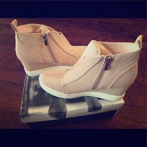 Brand new BLUSH wedge sneaker booties!